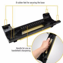 DMT 8 in. Duo Sharp Plus Bench Stone with Base - Extra-Fine & Fine Diamond Sharpening Stone thumbnail 5