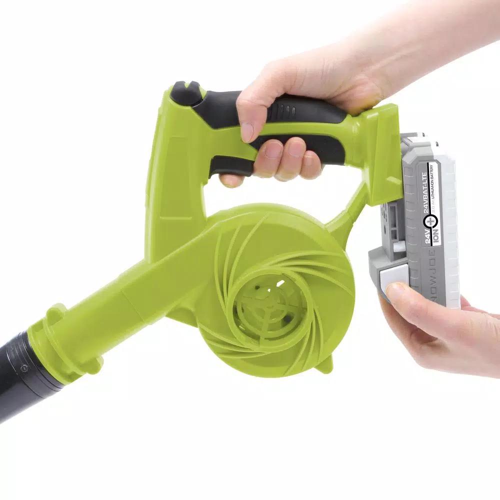 Sun Joe 24V iON+ Cordless Workshop Blower and Vacuum Kit with 2.0 Ah Battery and Charger