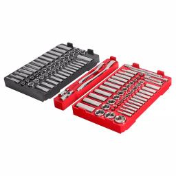 Milwaukee 106-Piece 1/4 in. and 3/8 in. Drive Ratchet and Socket Set with PACKOUT Organizer thumbnail 6