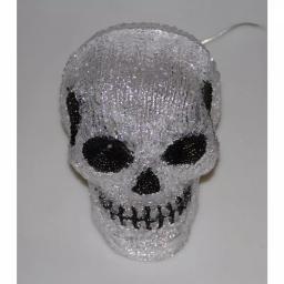 Novolink 7.9 in. White LED Decorative Skull Halloween Light - Handcrafted Indoor/Outdoor Decor thumbnail 4