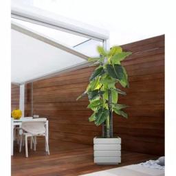 Vintage Home 84 in. Artificial Elephant Ear Plant with White Fiberstone Planter thumbnail 5