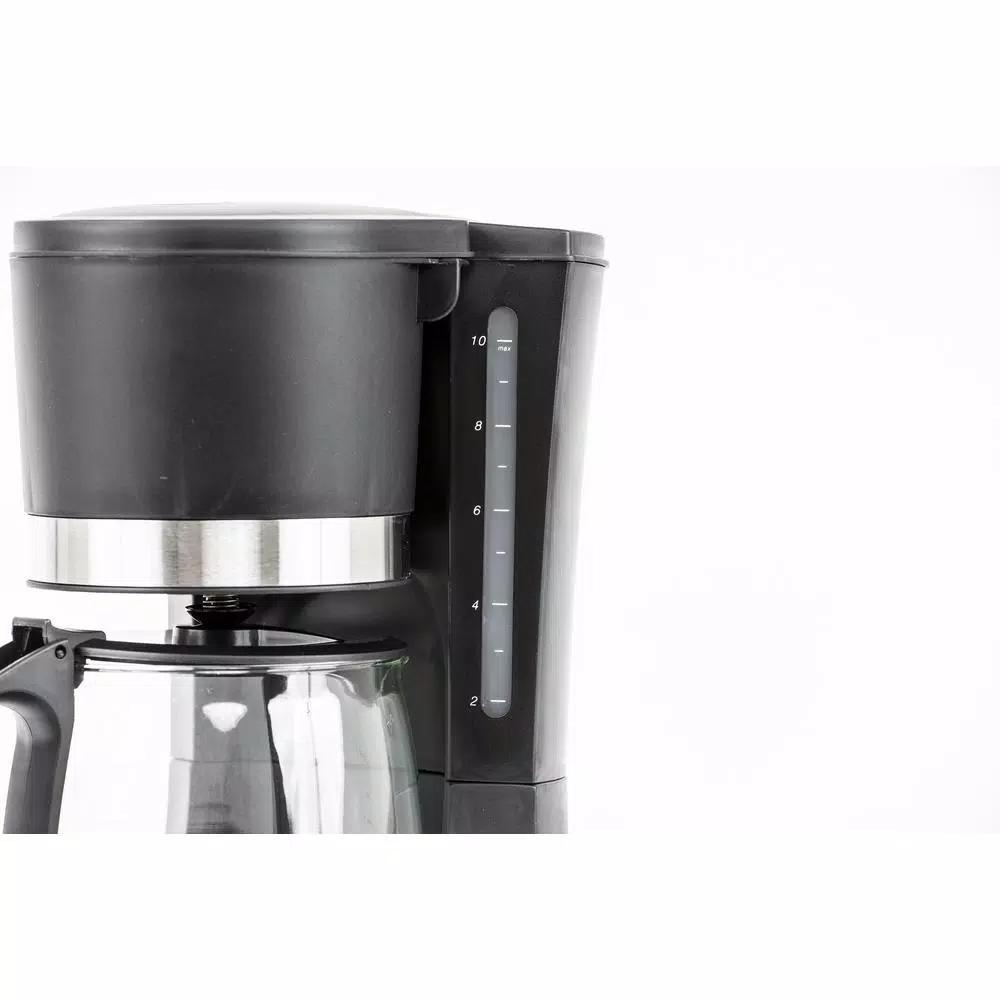 PREMIUM 10-Cup Drip Coffee Maker with Glass Carafe and Pause to Pour Function, Black
