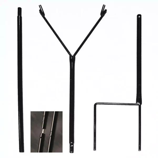 HOLIDYNAMICS HOLIDAY LIGHTING SOLUTIONS Adjustable Metal Outdoor Holiday Yard Stake Stand with Dual Hooks