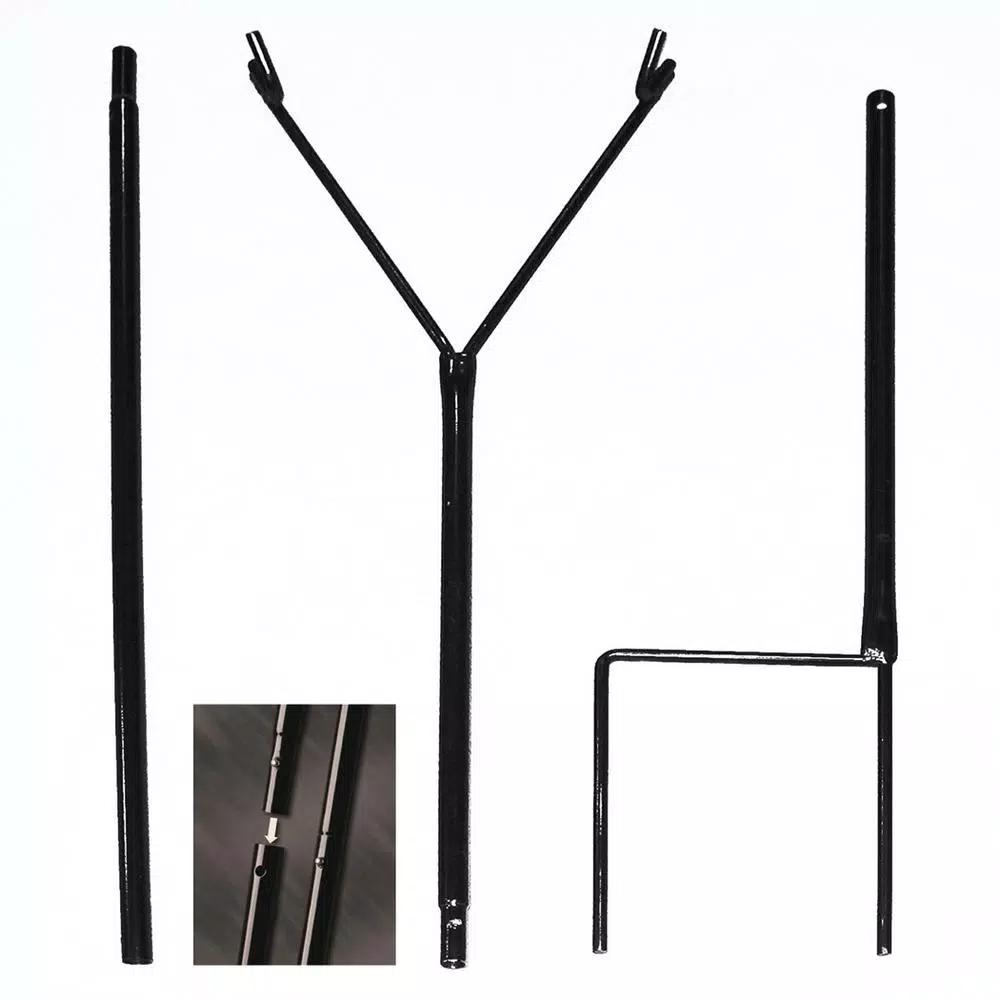 HOLIDYNAMICS HOLIDAY LIGHTING SOLUTIONS Adjustable Metal Outdoor Holiday Yard Stake Stand with Dual Hooks