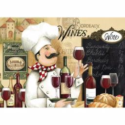 Morgan Home MHF Home Chef and Wine Multi-Colored Polypropylene Placemat Set, 4-Pack thumbnail 1