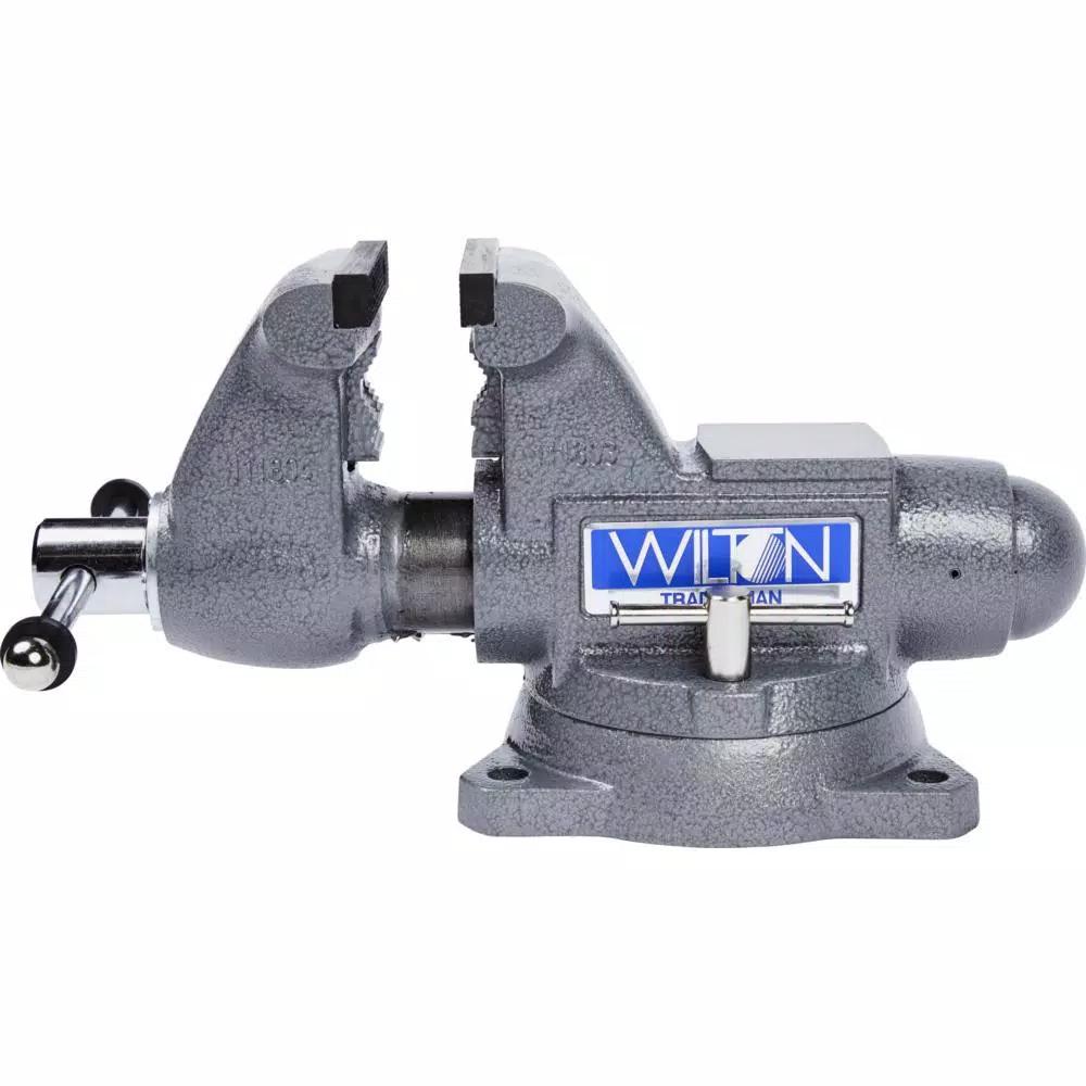 Wilton Tradesman 1745 4.5 in. Round Channel Bench Vise with Machined Anvil
