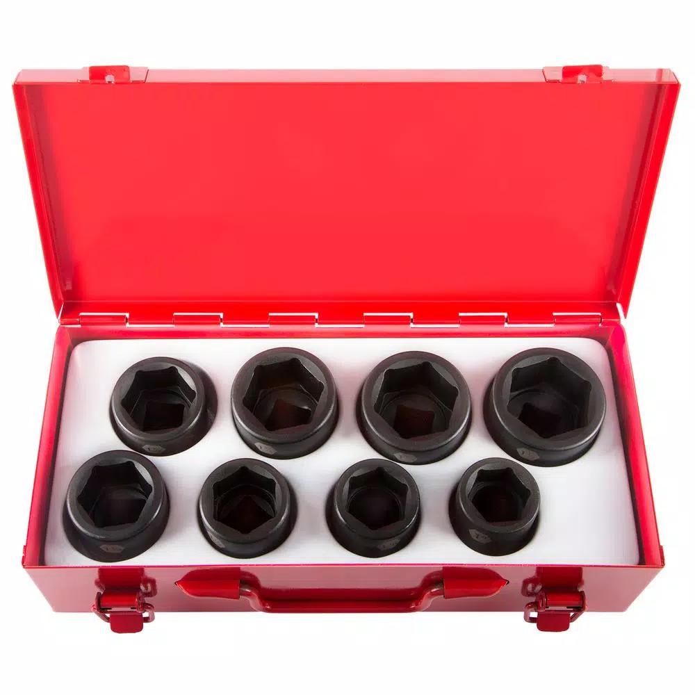 Steelman PRO 79278 3/4 in. Drive 6-Point SAE Impact Socket Set, 8-Piece