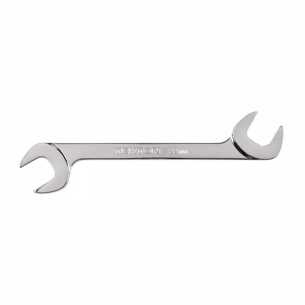TEKTON 22 mm Angle Head Double Open End Wrench, 60° Offset