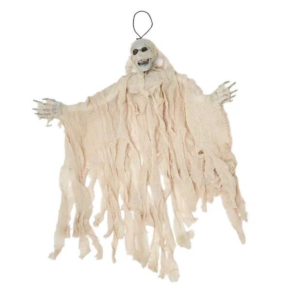 Unbranded 35 in. Hanging Mummy Halloween Decor - White Zombie Hanging Prop