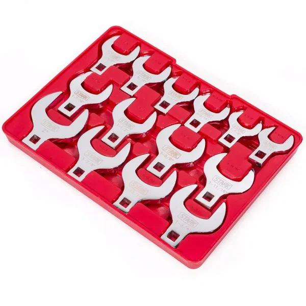 Stark 14-Piece SAE Jumbo Crowfoot Wrench Set, 1/2 in. Drive Open End Wrenches