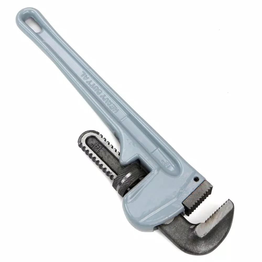 Stark 3-Piece Aluminum Pipe Wrench Set, 14 in., 18 in., and 24 in. Straight Pipe Wrenches