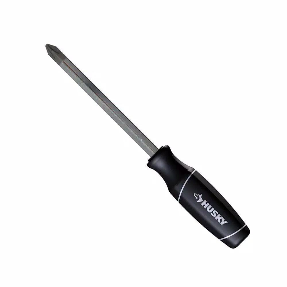 Husky #3 x 6 in. Phillips Screwdriver with Ergonomic Dual-Material Handle