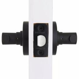 Defiant Highland Matte Black Passage Door Lever with Round Rose thumbnail 4