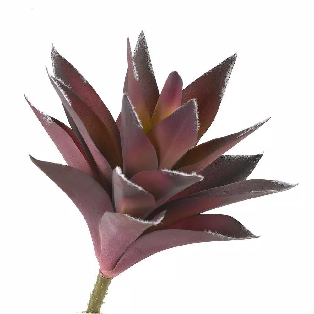 D&W Silks 9.5 in. Lavender and Green Large Aloe Plant Set of 3