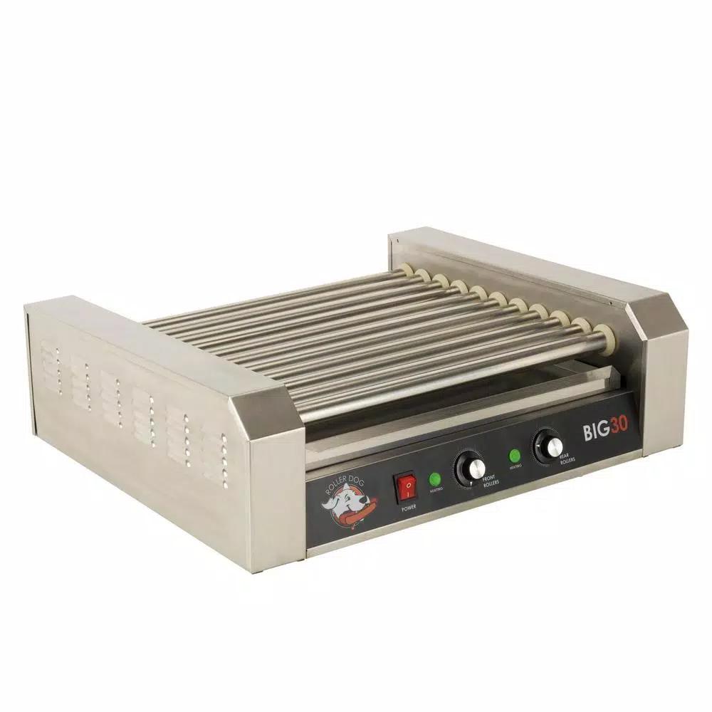 Funtime 306 sq. in. Stainless Steel Hot Dog Roller Grill, Commercial Grade Countertop Specialty Grill