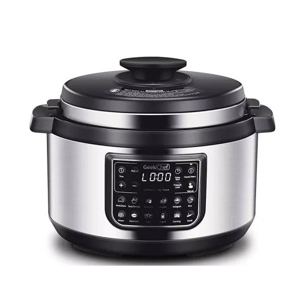 Geek Chef 8 Qt. Stainless Steel Electric Oval Pressure Cooker with 12 Preset Functions