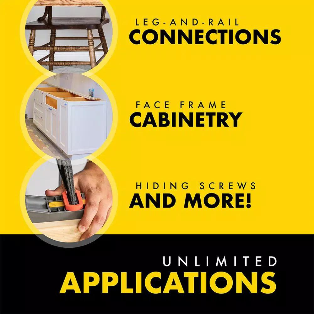General Tools Pocket Hole Jig Kit with Screws and Dowels, 89-Piece Set