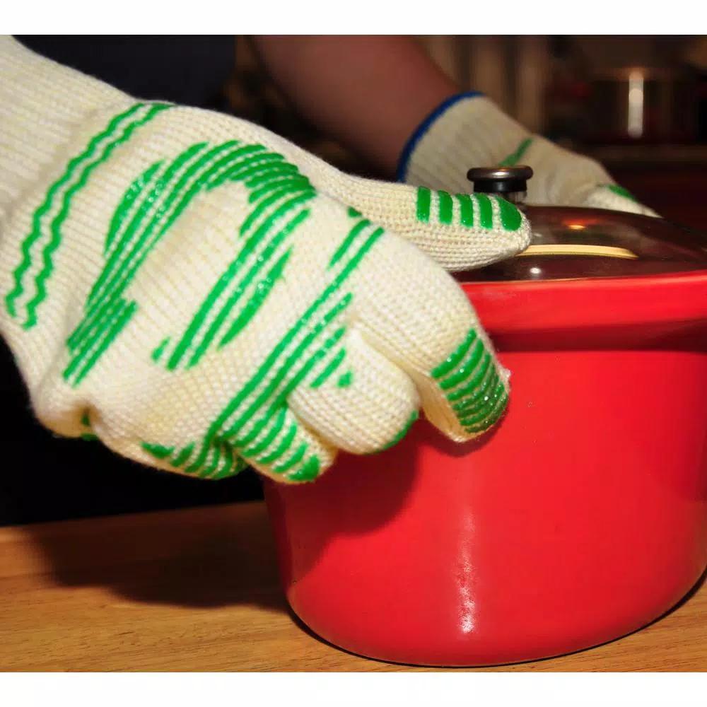 G & F Products DuPont Nomex and Kevlar Heat Resistant 5-Finger Oven Mitts