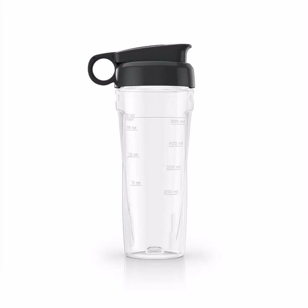 BLACK+DECKER Replacement 18 oz. Tritan Personal Blender Jar with Travel Lid, Black