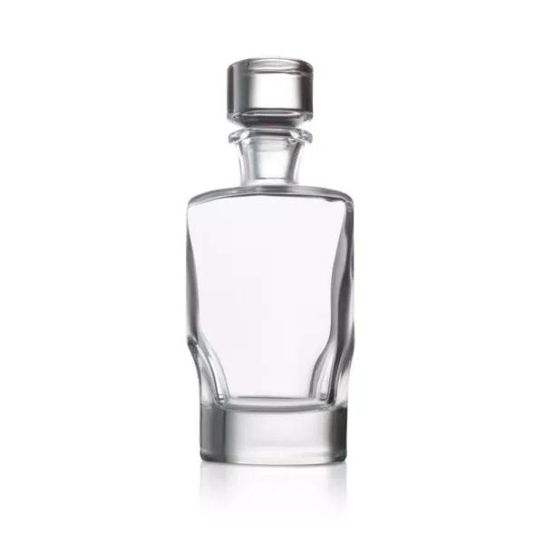 JoyJolt Carina Crystal Whiskey Decanter - 25 oz Square Glass Liquor Decanter with Stopper