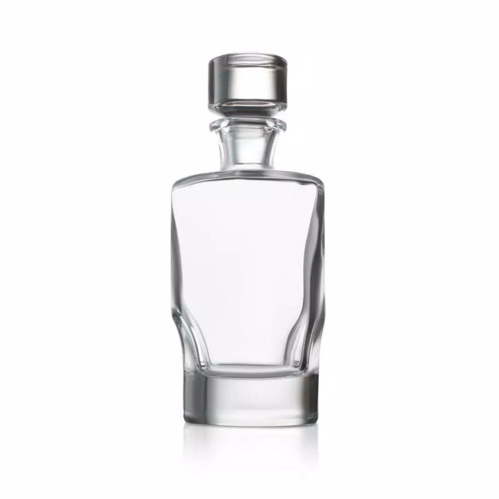 JoyJolt Carina Crystal Whiskey Decanter - 25 oz Square Glass Liquor Decanter with Stopper
