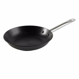 IMUSA 11 in. Light Cast Iron Frying Pan with Stainless Steel Handle, Preseasoned Black thumbnail 1