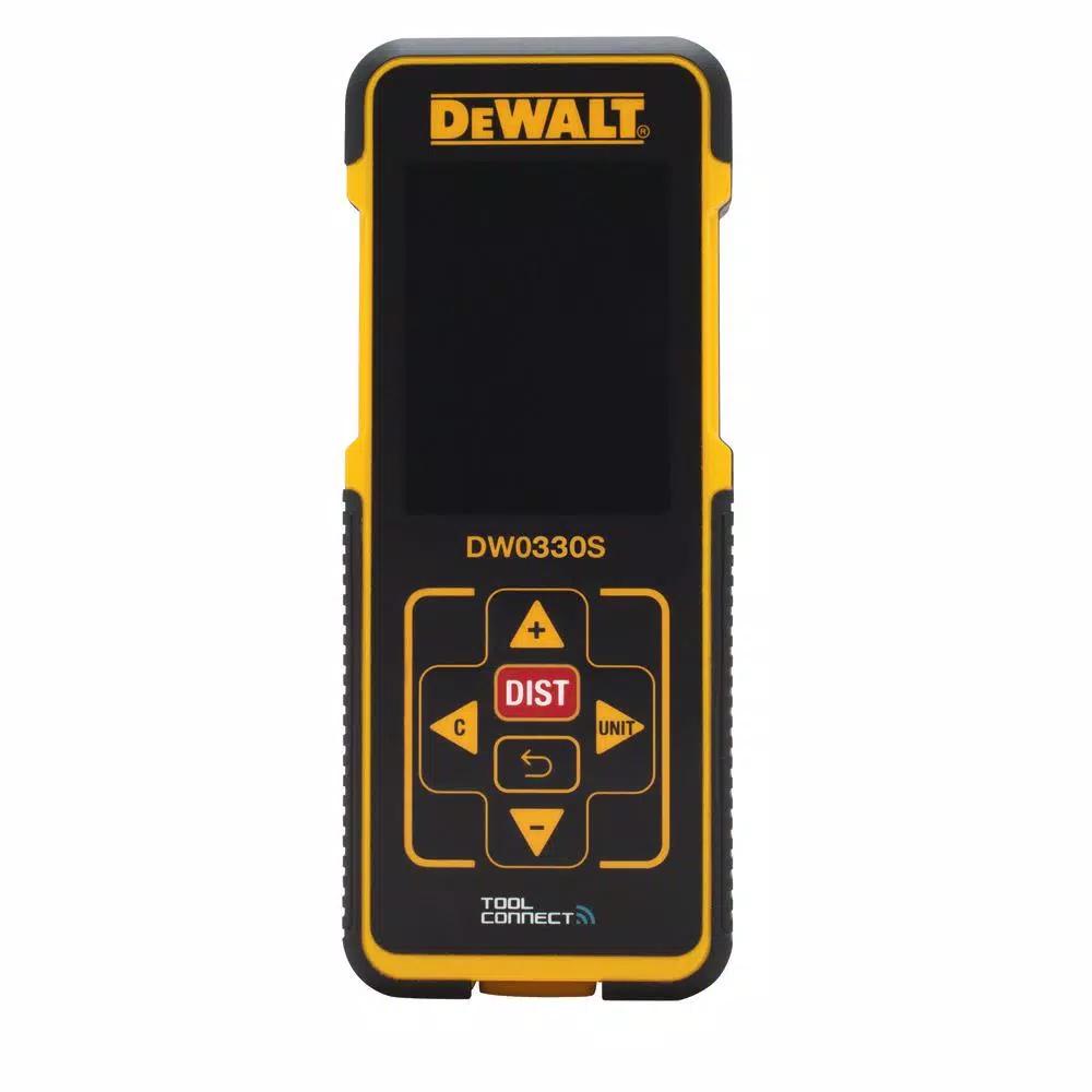 DEWALT 330 ft. Laser Distance Measurer with Color Screen and Tool Connect App Compatibility