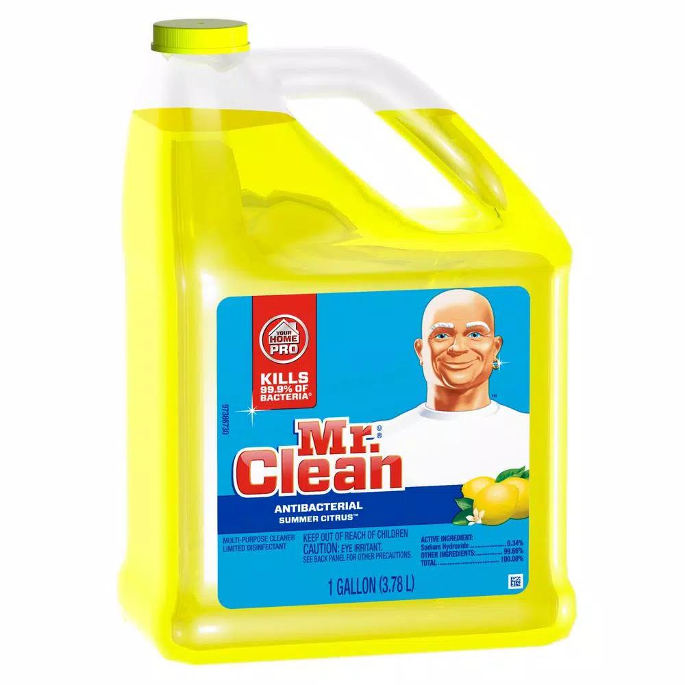 Mr. Clean Antibacterial Multi-Surface Liquid Cleaner, Summer Citrus, 128 oz.