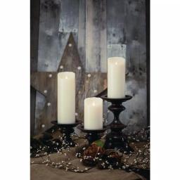 Unbranded Ivory Flameless Moving Pillar Flame 7 in. Real Wax LED Candle thumbnail 3