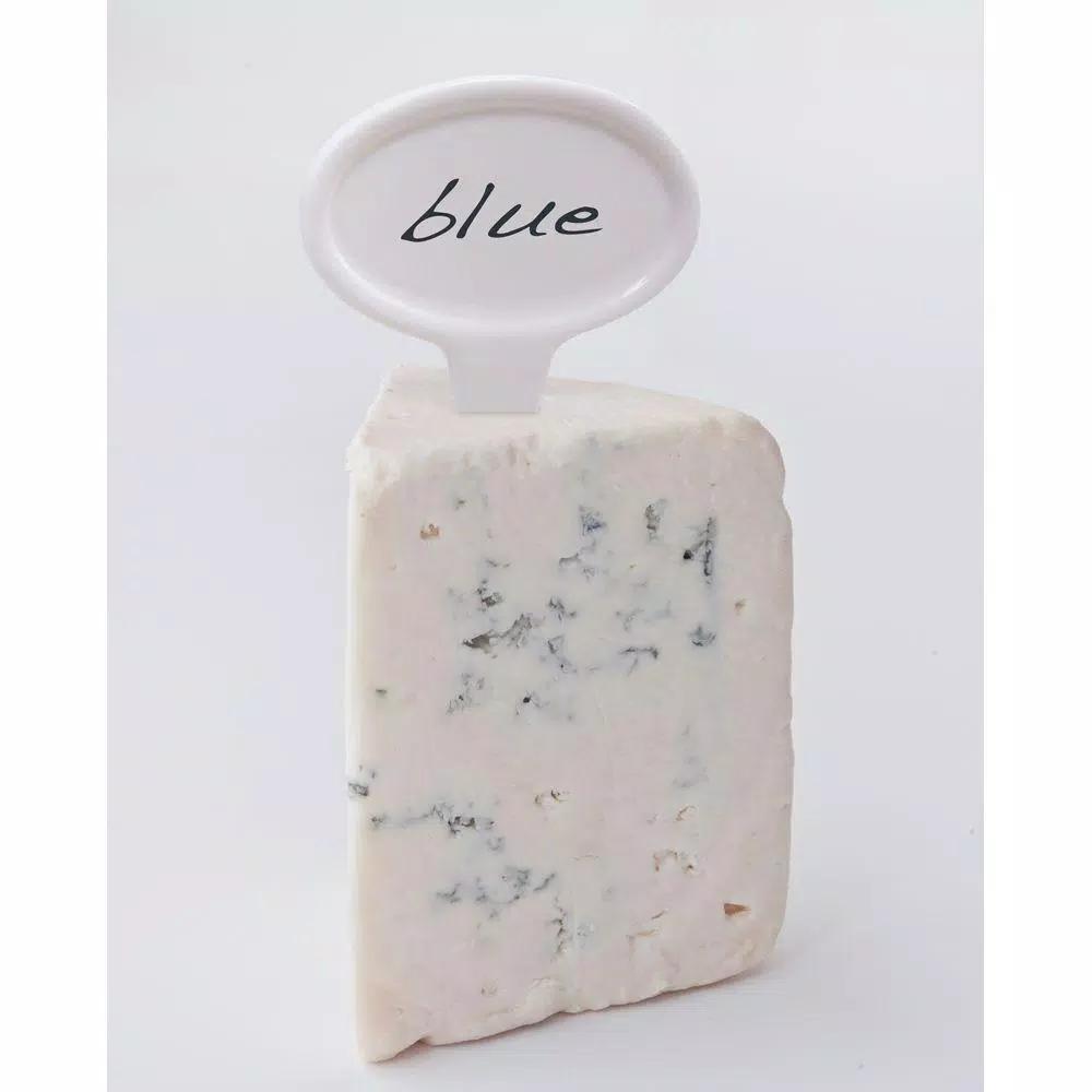 Epicureanist Ceramic Cheese Marker Set of 6 with Food-Safe Pen and Storage Pouch