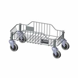 Suncast Commercial Slim Stainless Steel Trash Can Dolly thumbnail 1