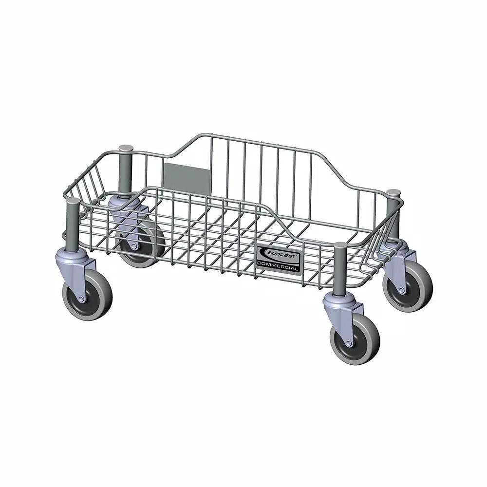 Suncast Commercial Slim Stainless Steel Trash Can Dolly