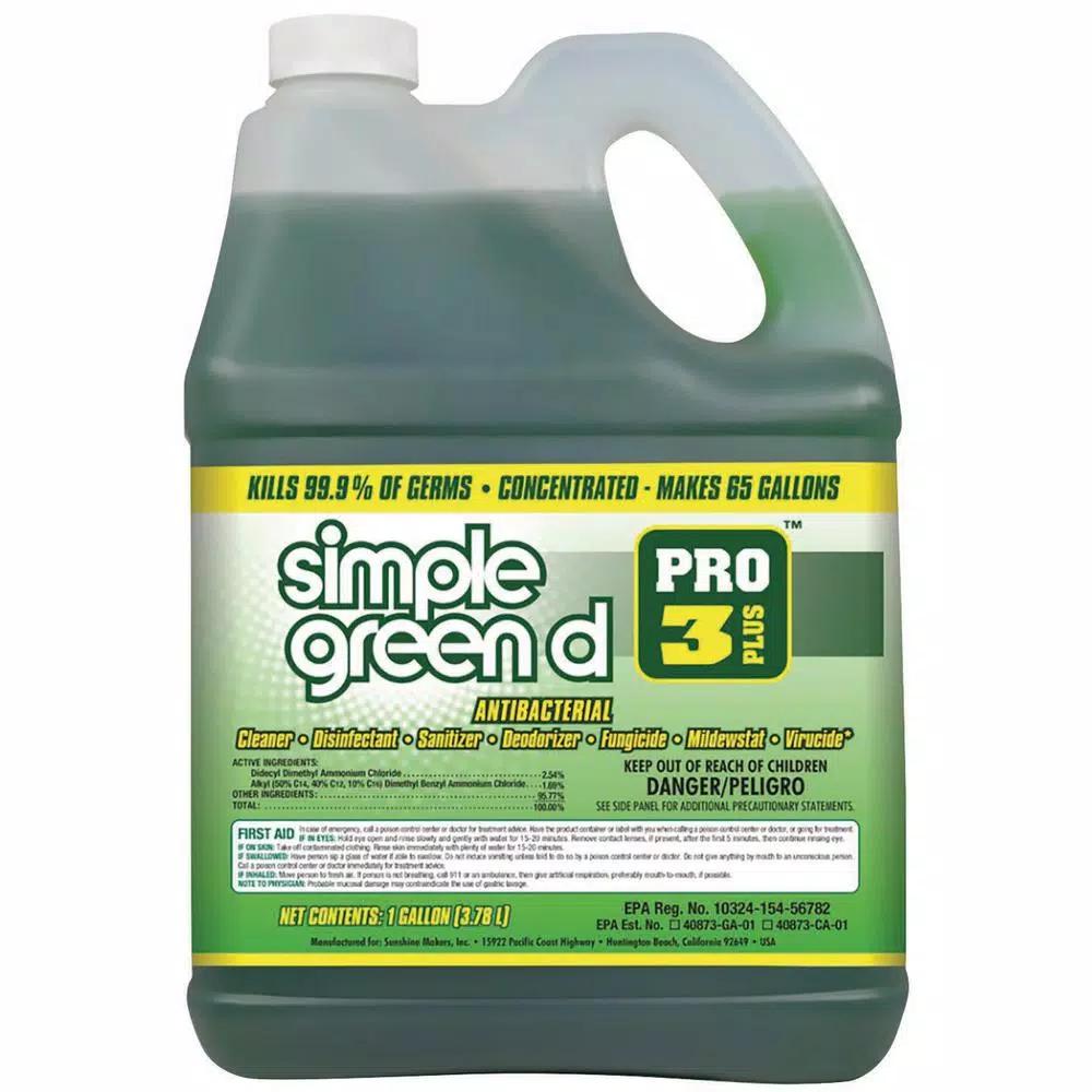 Simple Green d Pro 3 Plus 1 Gal. Herbal Scent Antibacterial Cleaner and Disinfectant