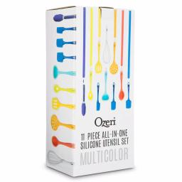 Ozeri 11-Piece All-In-One Silicone Kitchen Utensil Set with Utensil Holder, Multicolor thumbnail 3
