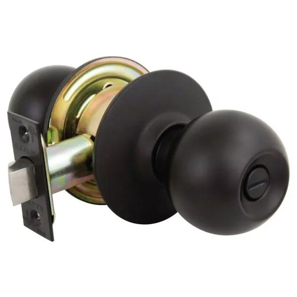 US Lock 2010 GR2 Privacy Ball Door Knob, Oil-Rubbed Bronze, 2-3/8 in. Backset