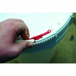Vestil 6.5 Gallon White HDPE Screw-Top Pail with Lid - UN Certified thumbnail 4