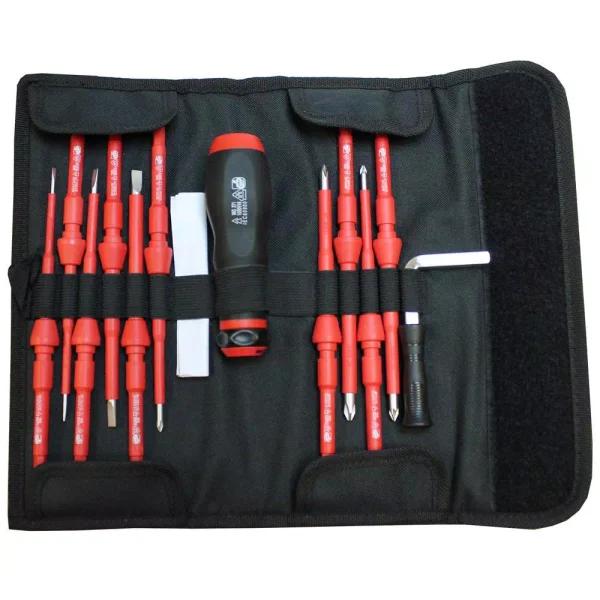 Pro'sKit Eclipse 12-Piece VDE Torque Screwdriver Set, Insulated for up to 1000VAC