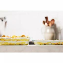 Pyrex 4-Piece Deep Glass Bakeware Set with Lids, Rectangle thumbnail 3
