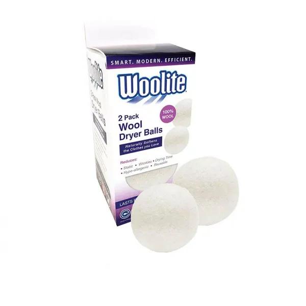 Woolite 100% Wool Dryer Balls, 2 Pack - Natural Alternative to Dryer Sheets