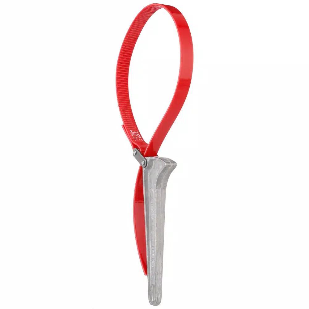Klein Tools Grip-It Strap Wrench, 1.5 in. to 5 in. Opening, 6 in. Handle