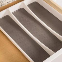 Real Solutions for Real Life White Plastic 6-Compartment Utility Drawer Organizer & Utensil Tray thumbnail 3