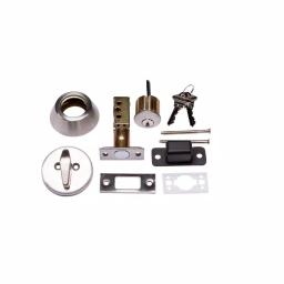 Taco Stainless Steel Cylindrical Entry Knob and Deadbolt Combo, Weiser Keyway, Grade 3 thumbnail 4