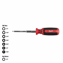 Milwaukee 9-in-1 SAE Hex/Key Drive Multi-Bit Screwdriver with Power Groove Bits thumbnail 1