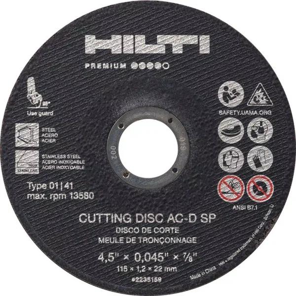 Hilti AC-D SP Type 1 Premium Abrasive Cutting Discs, 6 in. x 0.045 in. x 7/8 in. (25-Pack)