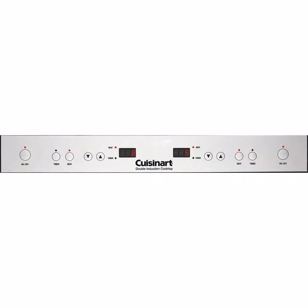 Cuisinart 2-Burner 12 in. Black Induction Cooktop Hot Plate, 1800W Portable Dual Induction Burner