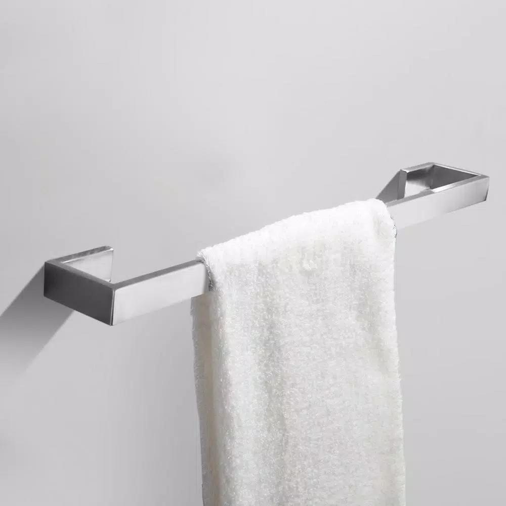Boyel Living Stainless Steel 4-Piece Bathroom Accessories Set - Silver Wall Mounted Hardware Kit