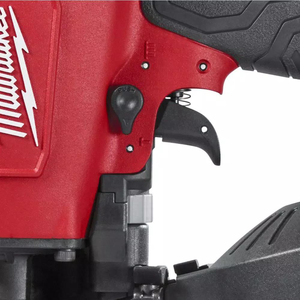 Milwaukee 1-3/4 in. 15 Degree Coil Roofing Nailer, Lightweight Magnesium Housing