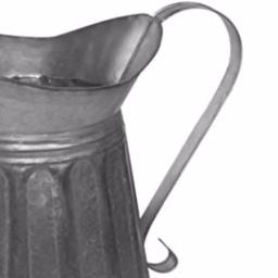 Benzara Vintage Style Gray Galvanized Metal Milk Pitcher - Rustic Kitchen Canister thumbnail 2