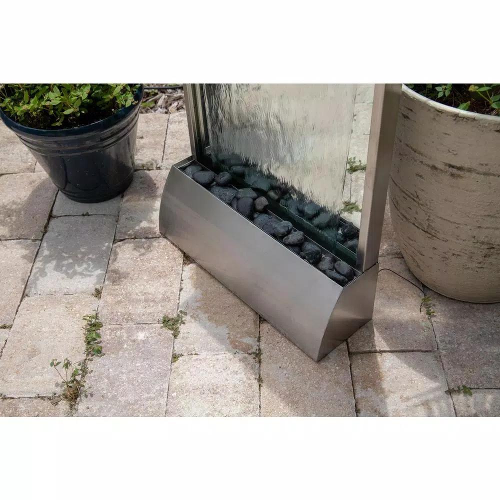 Kenroy Home Breckenridge 42 in. Stainless Steel Floor or Wall Mount Water Fountain