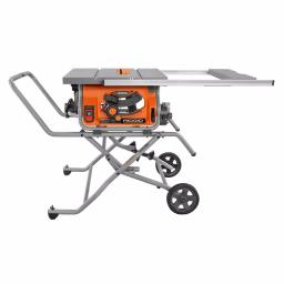 RIDGID 10 in. Pro Jobsite Table Saw with Stand and 16-Gauge 2-1/2 in. Straight Finish Nailer Combo Kit thumbnail 3